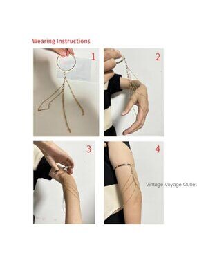 Crystal Bead Tassel Upper Arm Chain Bracelet Adjustable Arm Cuff for Summer